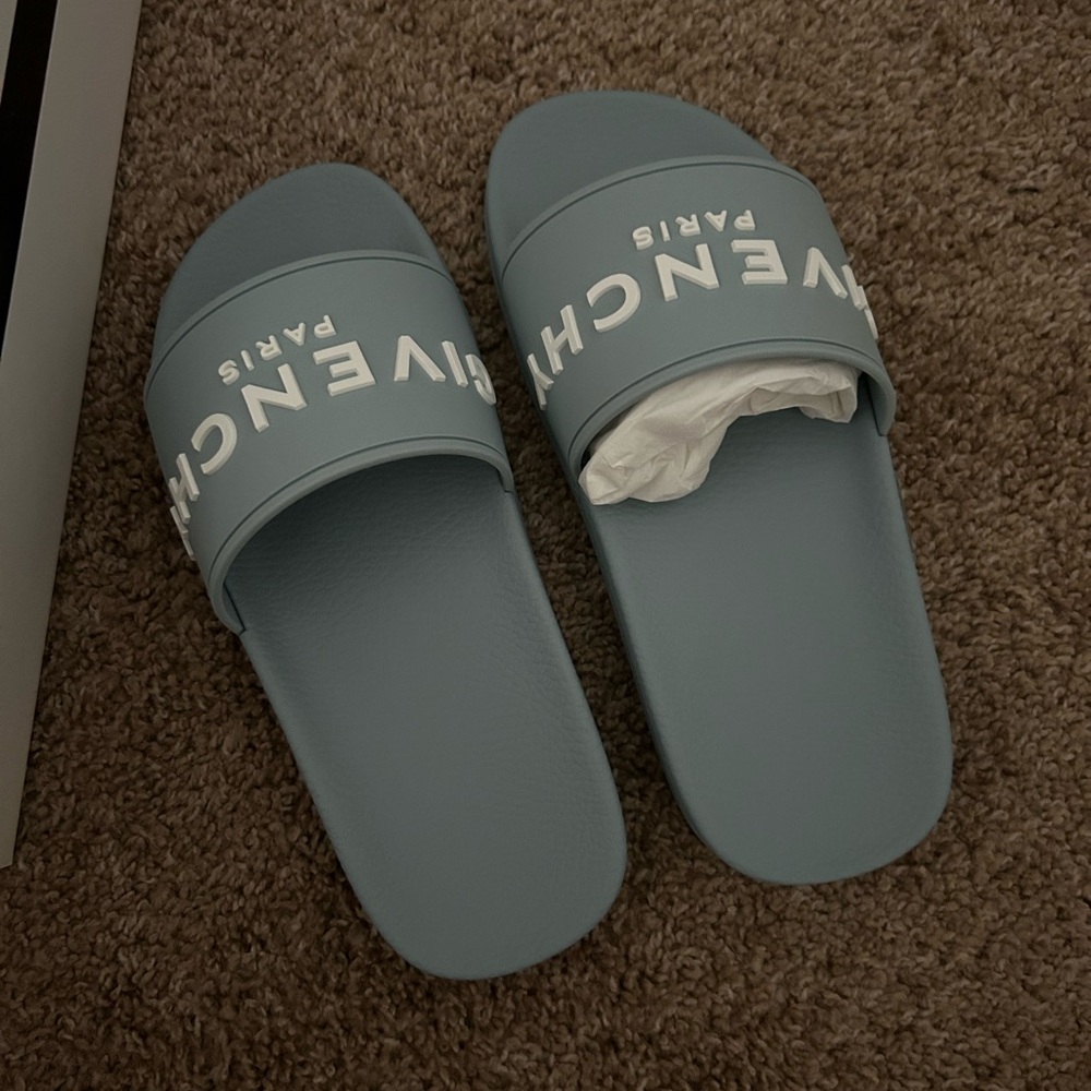 Givenchy Blue Slides Sandals